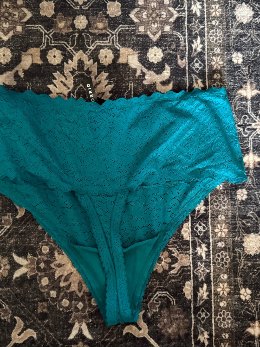 torrid Teal Lace Bralette with Wide Underband - Picture 4 of 5